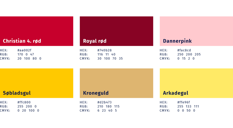 Farvepalette varme toner