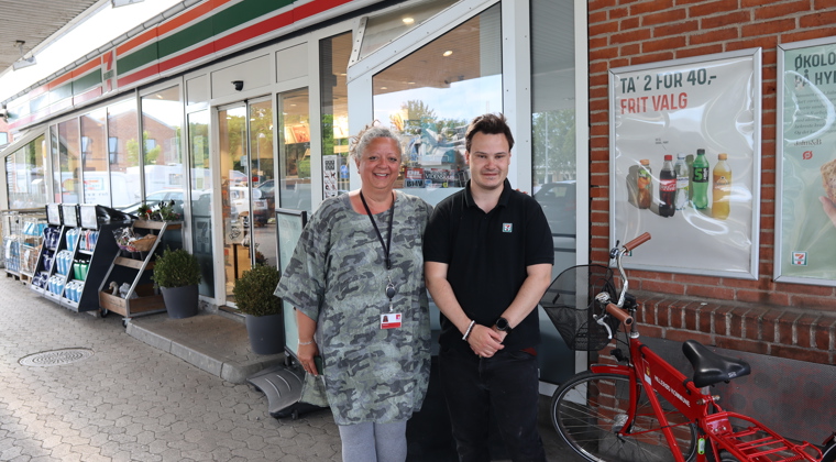 Billede af Camilla og Sebastian, som hun har hjulpet