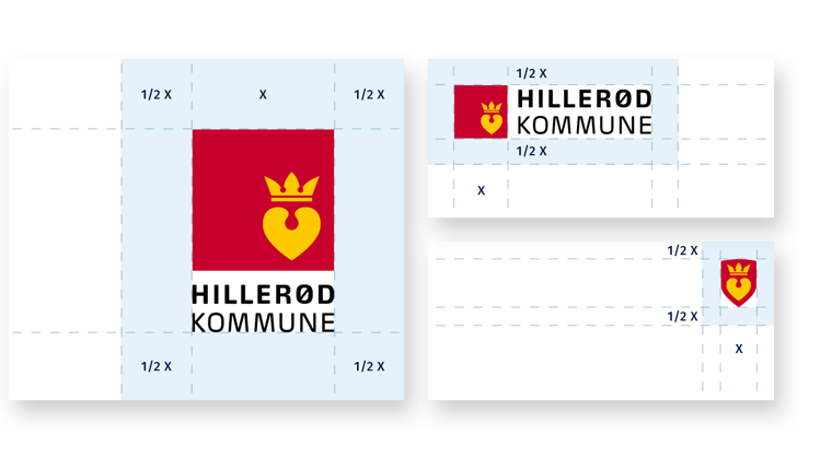 Afstand mellem logo og andre elementer.